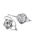 Vintage Unikátne náušnice Cubic Zirconia 925 Sterling Silver VEC117s